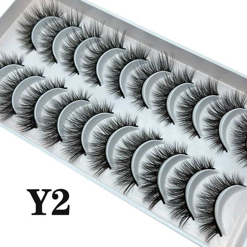 DINGSEN 10 pairs of fake eyelashes 3D thick fake eyelashes extension Wispy full eyelash makeup natural eyelashesW241024