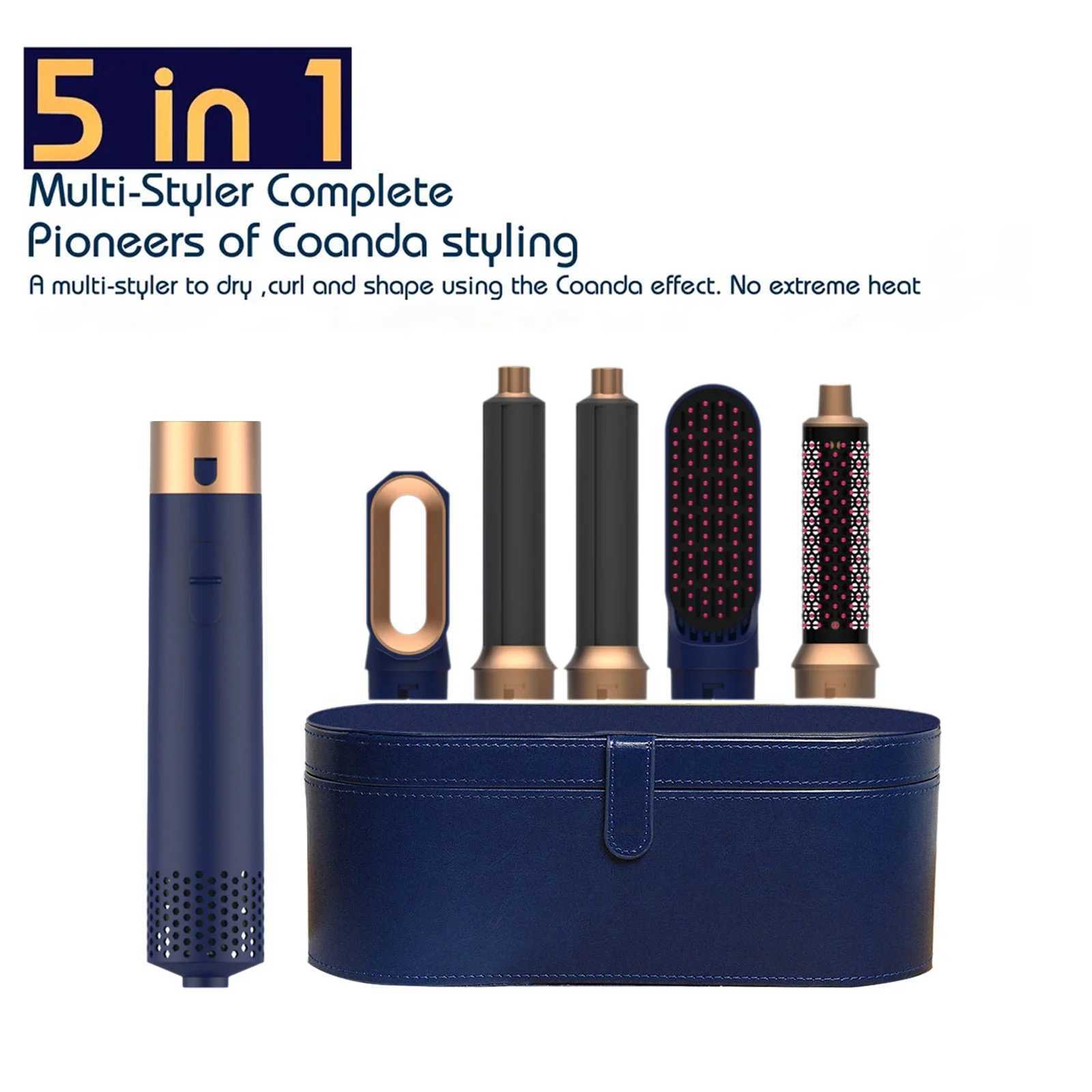 New 5-in-1 multifunctional stylist curling straightener with brush and multifunctional hair dryer suitable for family travel W241025
