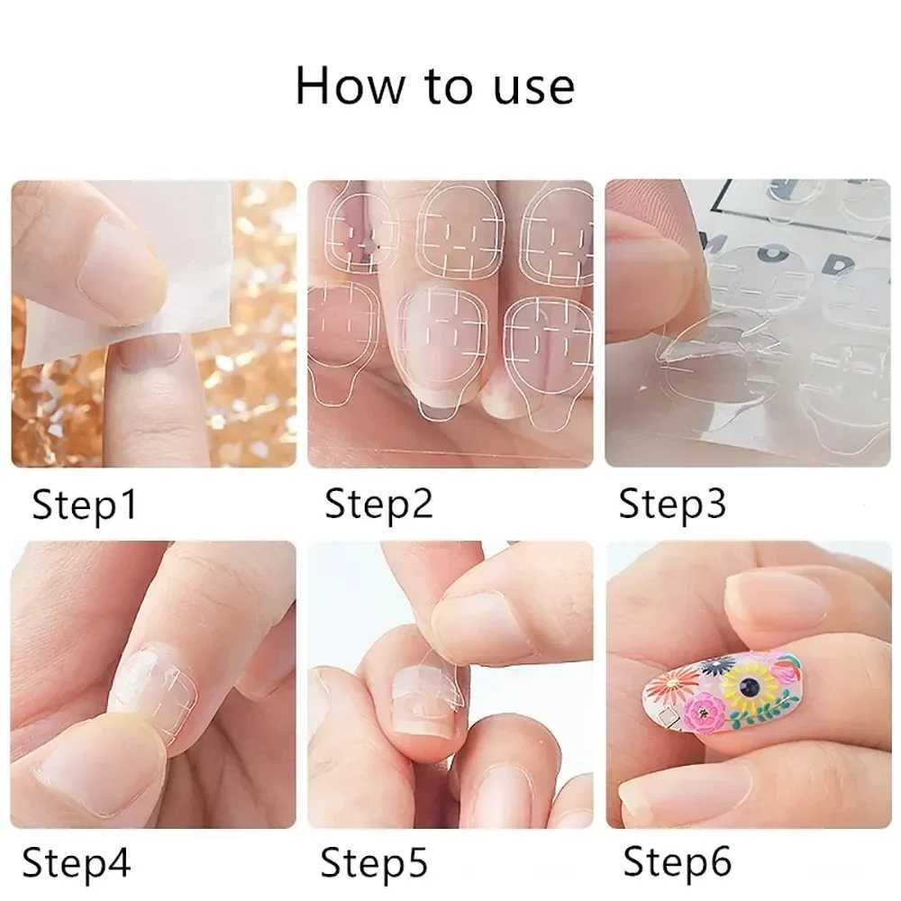 240Pcs/lot Nail Art Adhesive Tapes Glue Sticker Nail Jelly Glue Double Sided False Fake Nail Glue Women Nails Art Tool WholesaleXJ241025