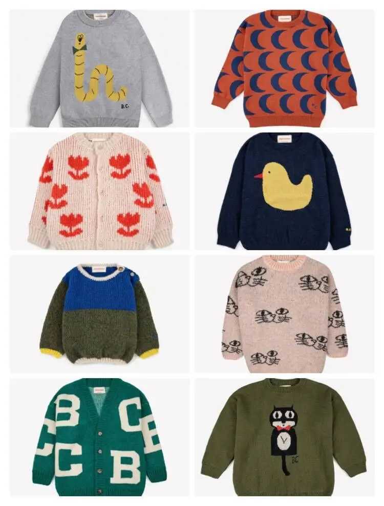 2023 New Autumn/Winter Childrens Sweater Casual Knitted Sweater W241025