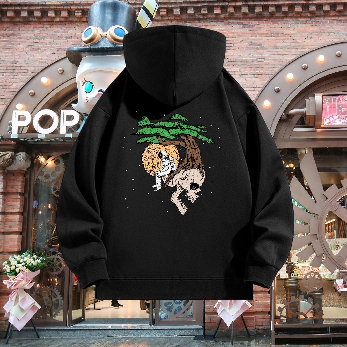 New Mens Hoodie Breathable Hooded Collar Cool Hoodie Pullover US Plus Size Tops Daily Wear Thick Fleece