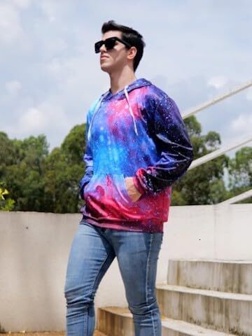 Hoodie for Mens Womens Men Women Novelty Hoodies 3D Printed Hooded Sweatshirt Cool Pullover Hoody with Kangaroo Pocket Graphic Fashionable and Warm