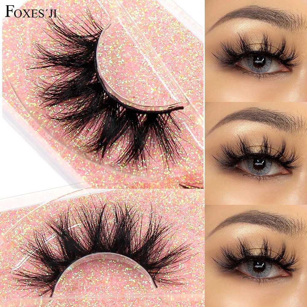 FOXESJI makeup eyelashes 3D mink eyelashes fluffy and soft Wispy natural cross eyelash extension reusable false eyelashes mink false eyelashesW241024