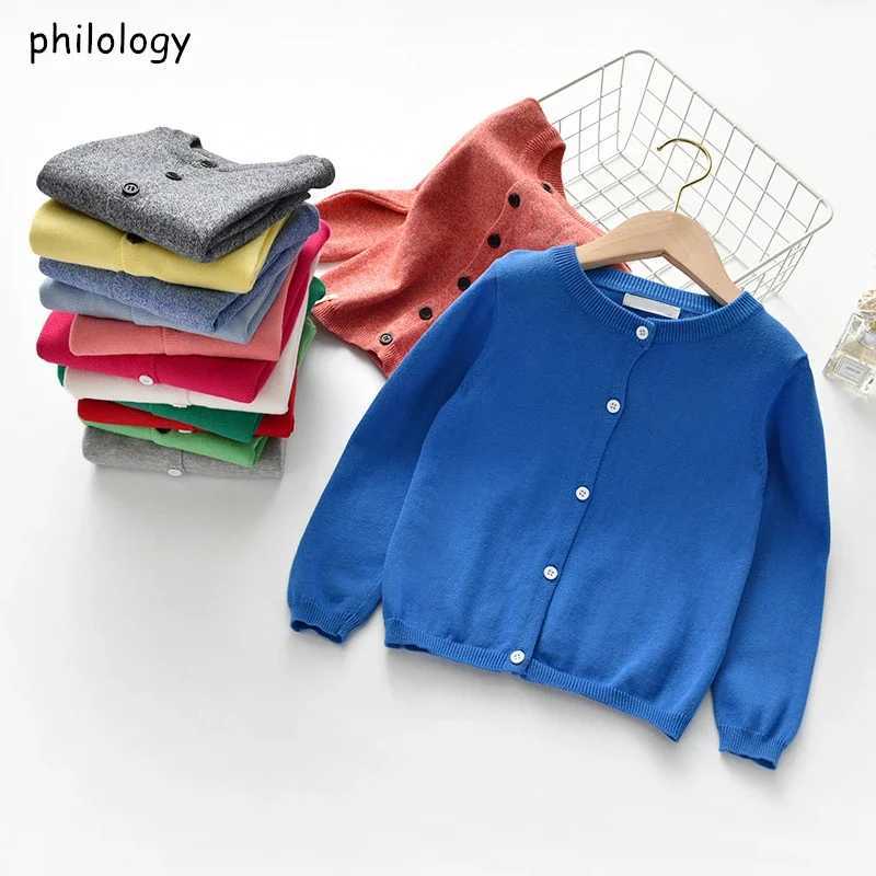 PHILOLOGY Spring and Autumn Knitted Open Knitted Woolen Sweater Baby Clothing Boys and Girls Sweater Childrens Winter Clothing W241025