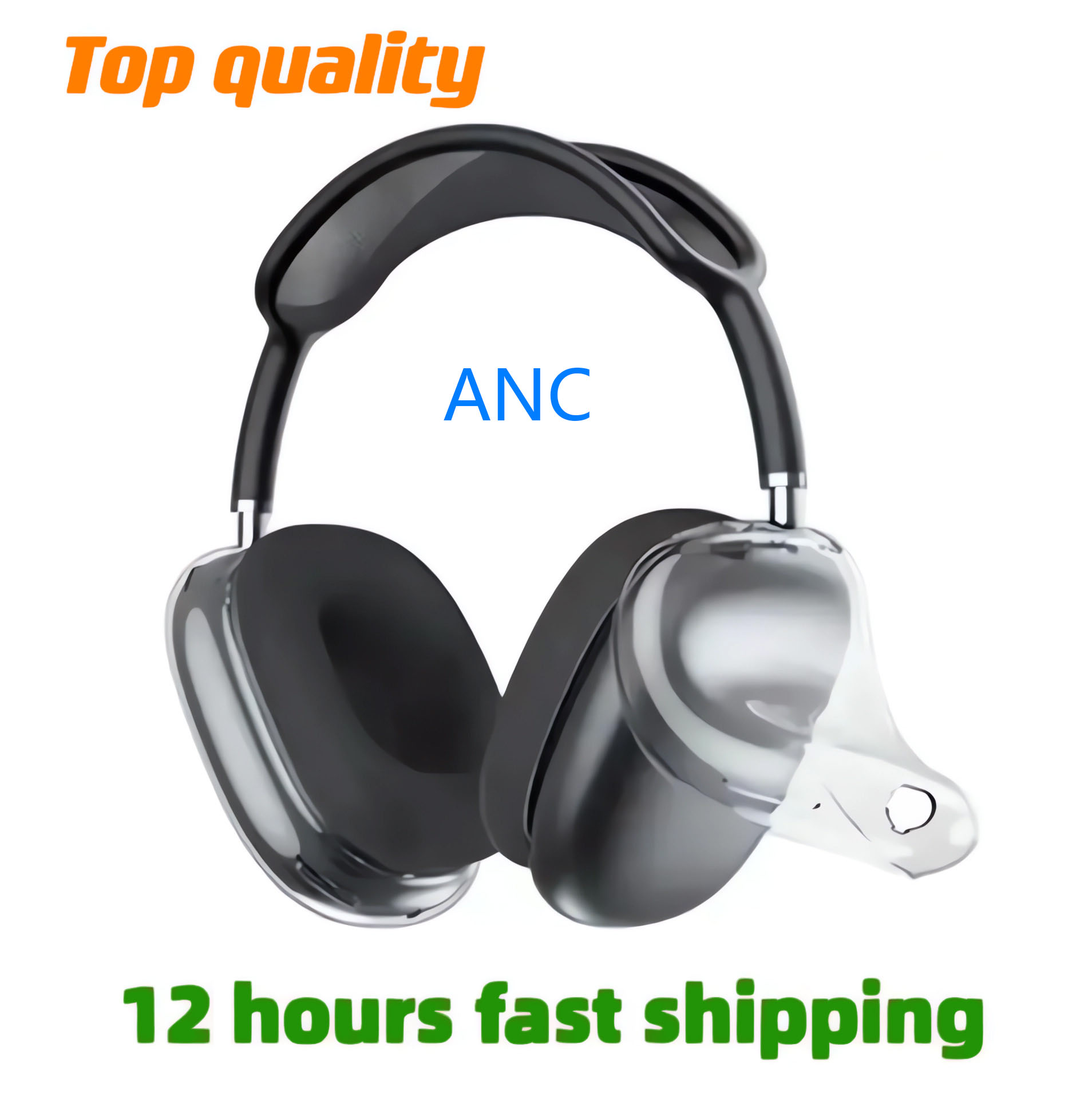 For AirpodsPro Max Headband Headphone Earphones Accessories Transparent TPU Solid Silicone Waterproof Protective case AirPodsMax Pro 2 Headphone Headset Cover