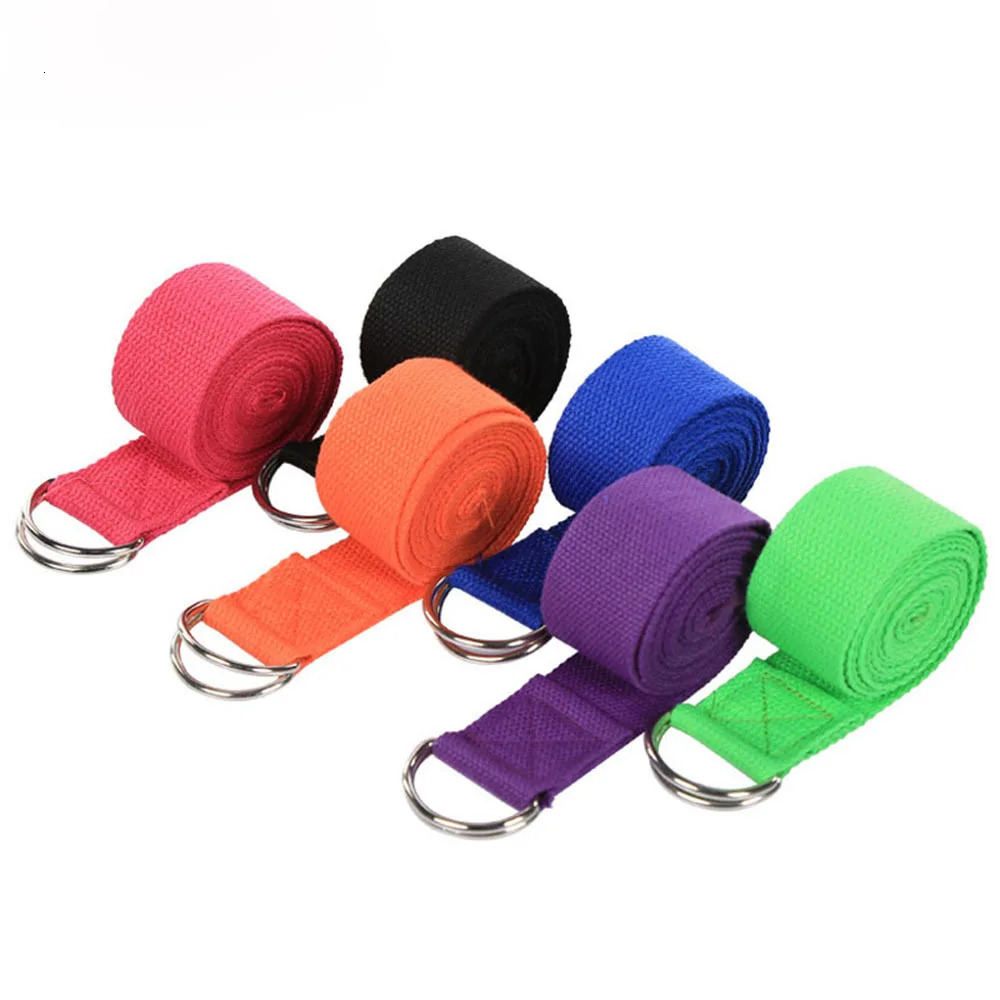 180cm Sport Yoga Strap Durable Cotton Exercise Straps Adjustable Dring Buckle Gives Flexibility For Stretching Pilates 241024