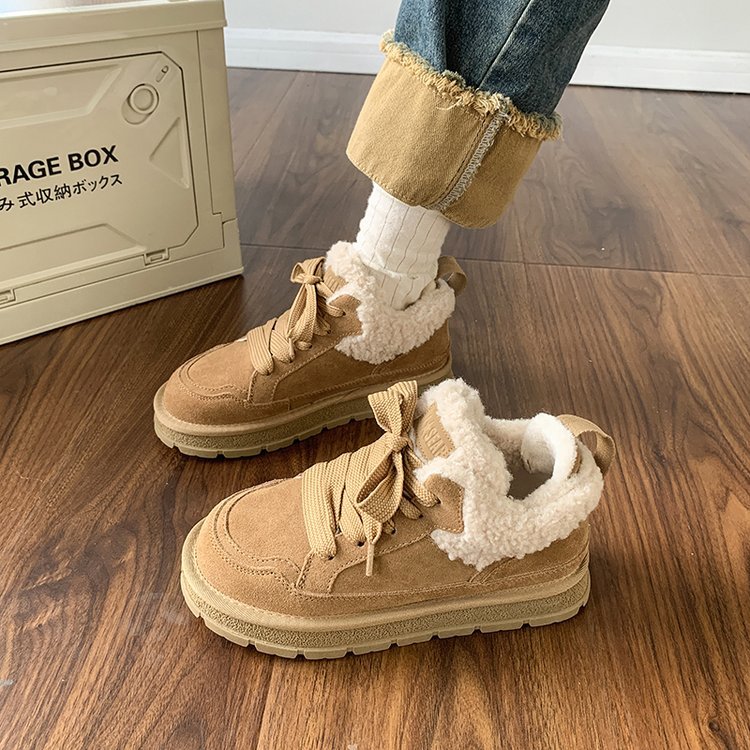 free shipping new 2024 designer men womens snow winter cotton warm fur furry shoes brown boots booties wos ry
