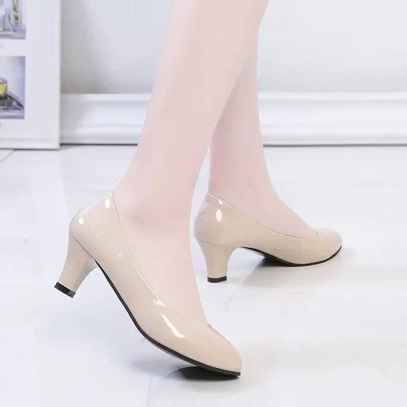 High Quality Female Pump Nude Shallow Mouth Womens Shoes Fi Office Work Wedding Party Shoes Women Low Heels Women Autumn T241024
