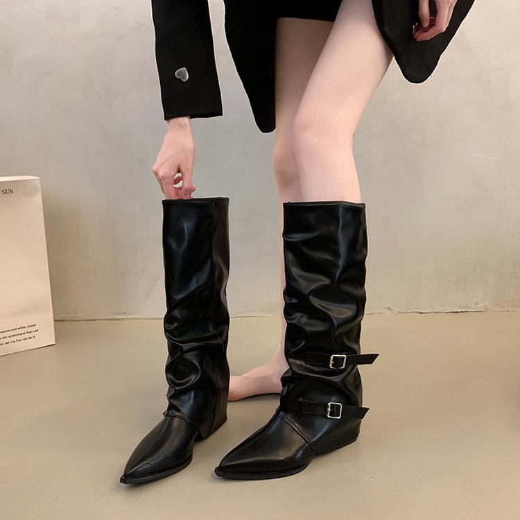 Winter Snow Boots 2024: Cozy Furry Cotton Shoes for Men and Women (Black) 5b1c