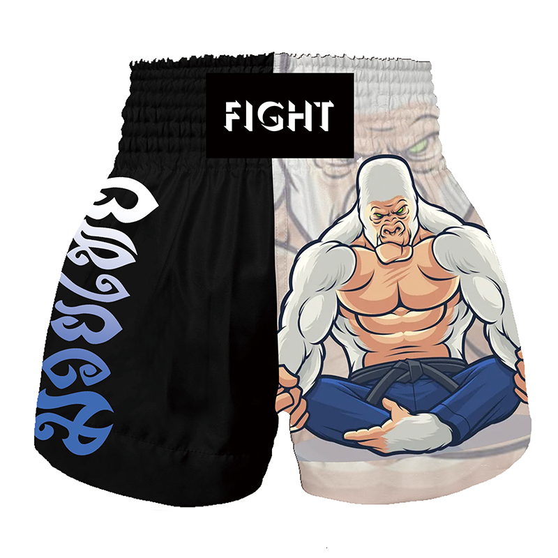 Unisex Free Fighting Boxing shorts Printed Boys Muay Thai Shorts Club fitness shorts