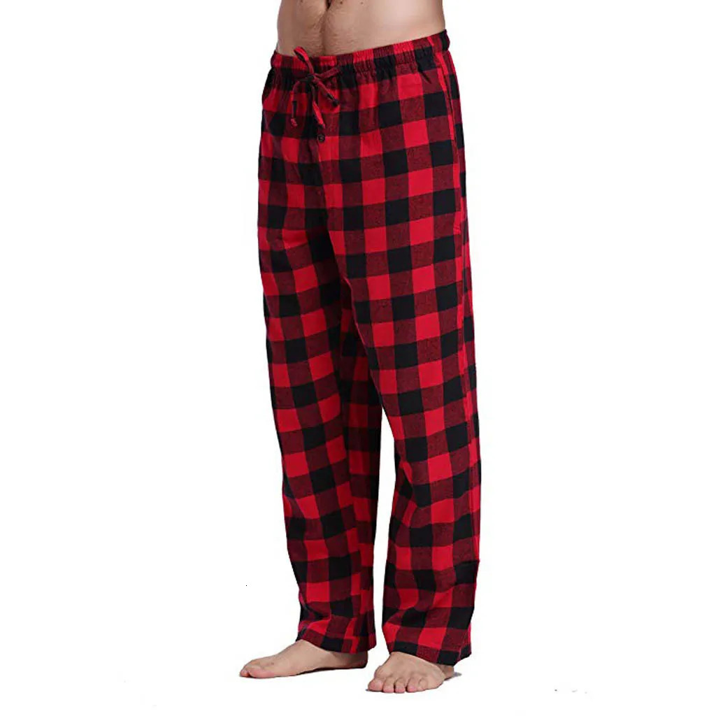 Christmas Casual Pants Fashion MenS Bottoms Plaid Trousers Loose Navidad Joggers Home Sport Pajama Xmas Gift Pantalones 241025