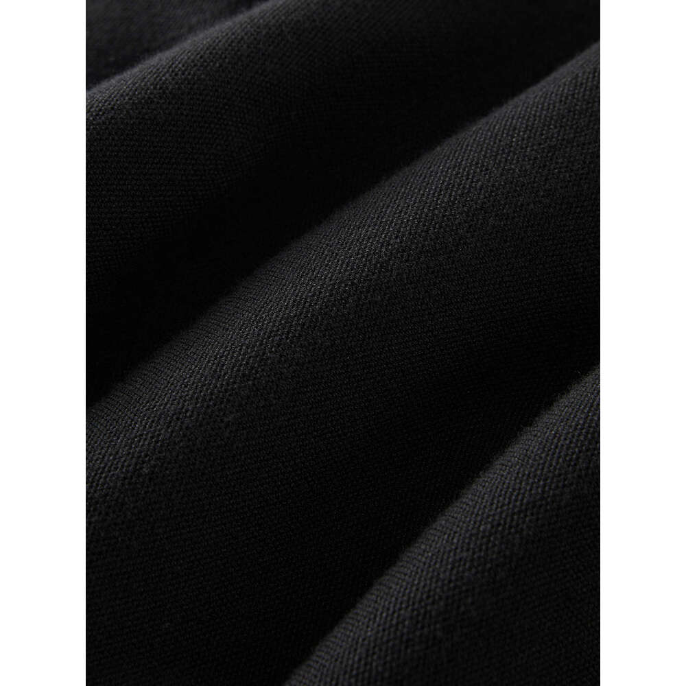 FSLE Women Winter Mini Commuter Black Round Neck Knitted Above-Knee Length Dresses French Ral Bud Dress 24Fs14487