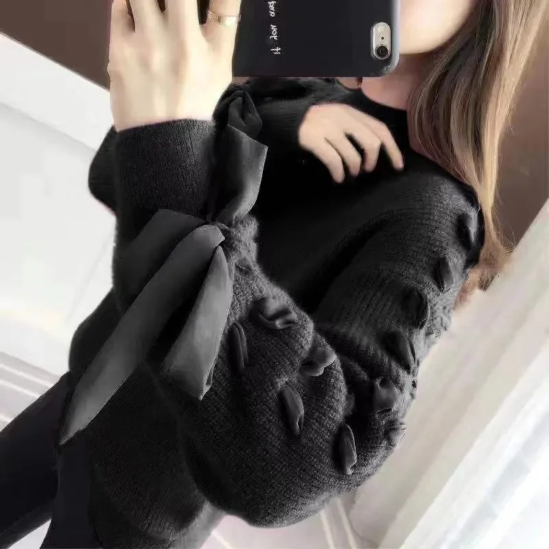 Turtleneck Sweater Autumn Winter Knitted Pullovers Women Sweaters Casual Loose Long Sleeve Female Jumper 241021