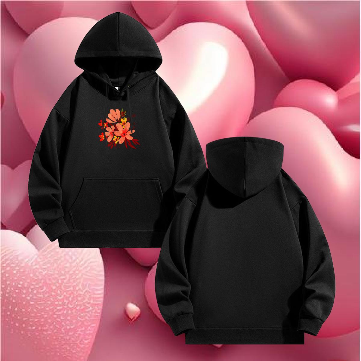 Fashion Men Hoodie Autumn Winter Comfortable Couples Hoodie Hooded Collar Breathable Cartoon Print Tops Hoody Tech Fleece