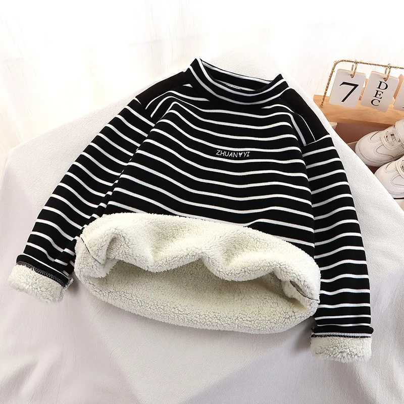 New Girl Apron Bottom Shirt Boy Striped Turtle Neck Parachute Autumn Children Warm Fashion Casual Long Sleeve Sweater W241025