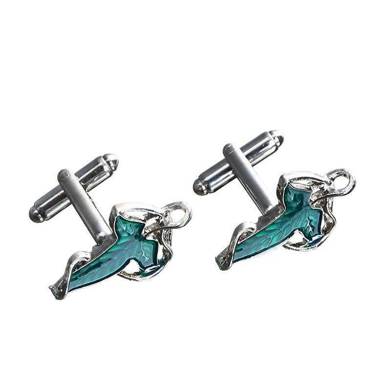 Cuff Links Fashion Jewelry Movie Charm Elf Leaf Links pour femmes Unisexe Classic Elf Queen Gree Lais