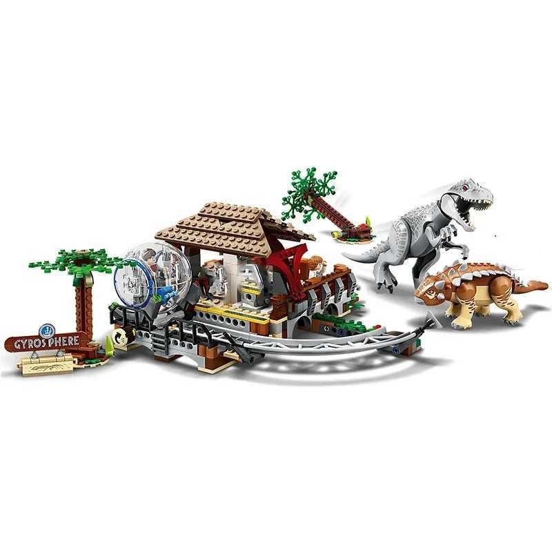 Building Block Jurassic Series Tyrannosaurus Rex vs. Ankylosaurus 75941 Childrens Male Assembled Dinosaur Toy Model Y241026
