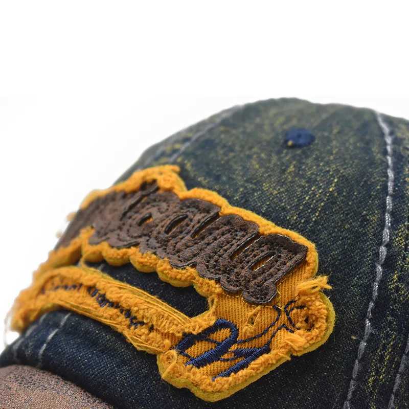CNTANG Summer Denim Baseball Cap Mens Fashion Embroidered Letter Cotton Caps Snapback Men Outdoor Casual Hip Hop Hat Adjustable X250704