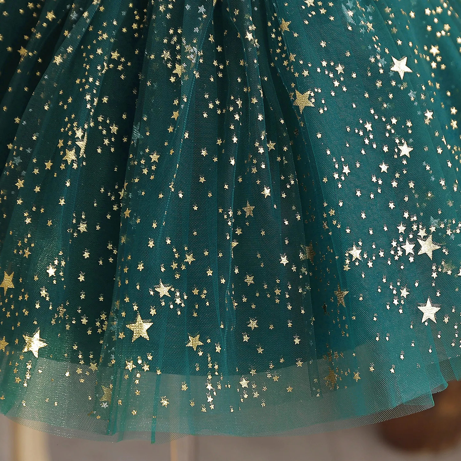 Ruffle Sleeve Sequin Girl Dress Baby 1 Year Bithday Fluffy Ball Gown Kids Evening Party Christmas Carnival Vestido Formal Cloth 241025