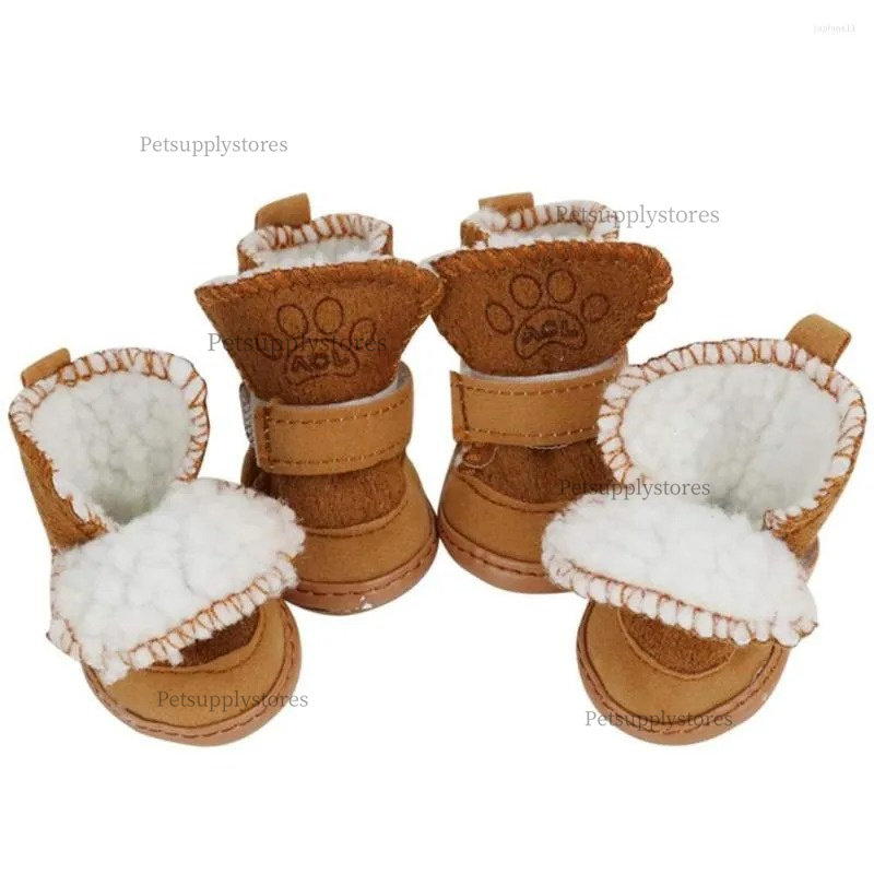 Dog Shoes Boots Waterproof Winter Anti-slip Puppy Cat Rain Snow Booties Footwear for Small Dogs Chihuahua - Pink