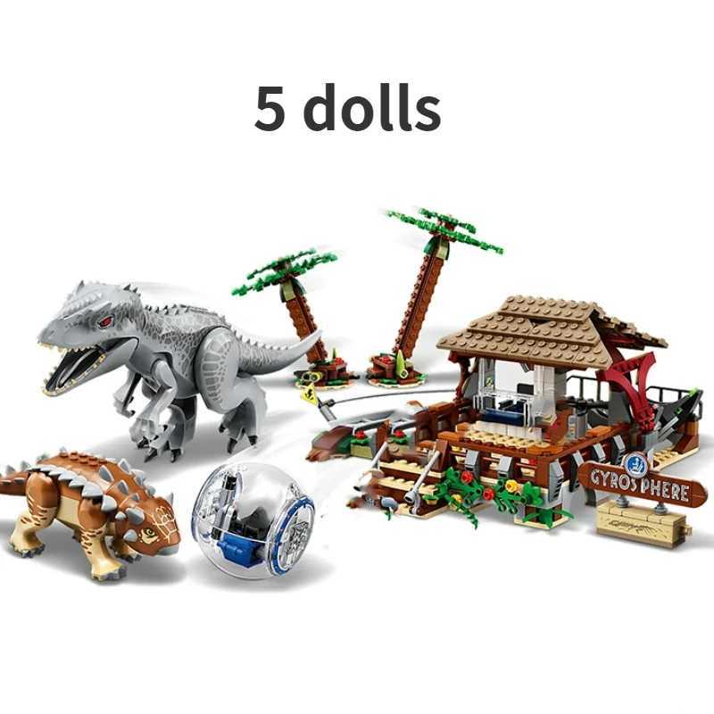 Building Block Jurassic Series Tyrannosaurus Rex vs. Ankylosaurus 75941 Childrens Male Assembled Dinosaur Toy Model Y241026