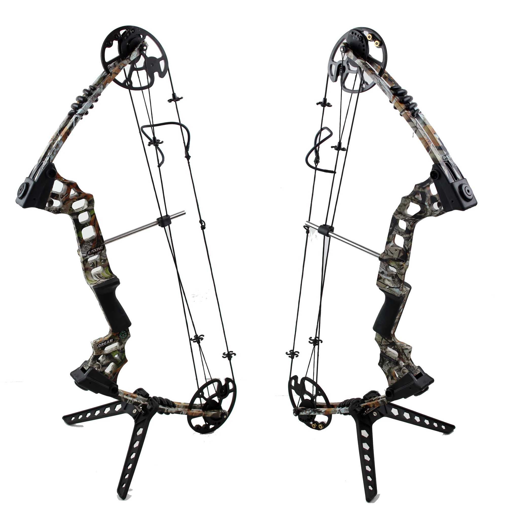 Camouflage composite bow and arrow set all accessories right-handed for outdoor hunting weighing 20-70 pounds W241026