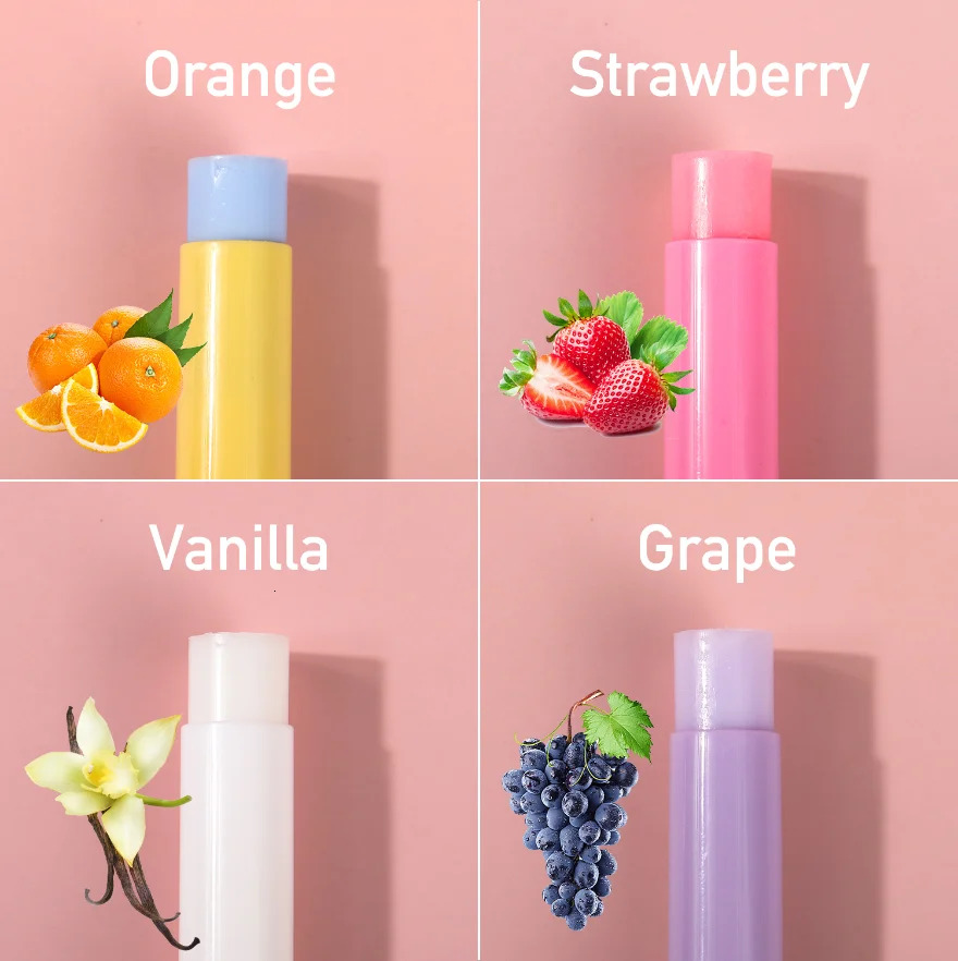 Colorful Fruit Flavor Vegan Custom Repair Chapstick Organic Care Lip Balm Private Label Lipstick