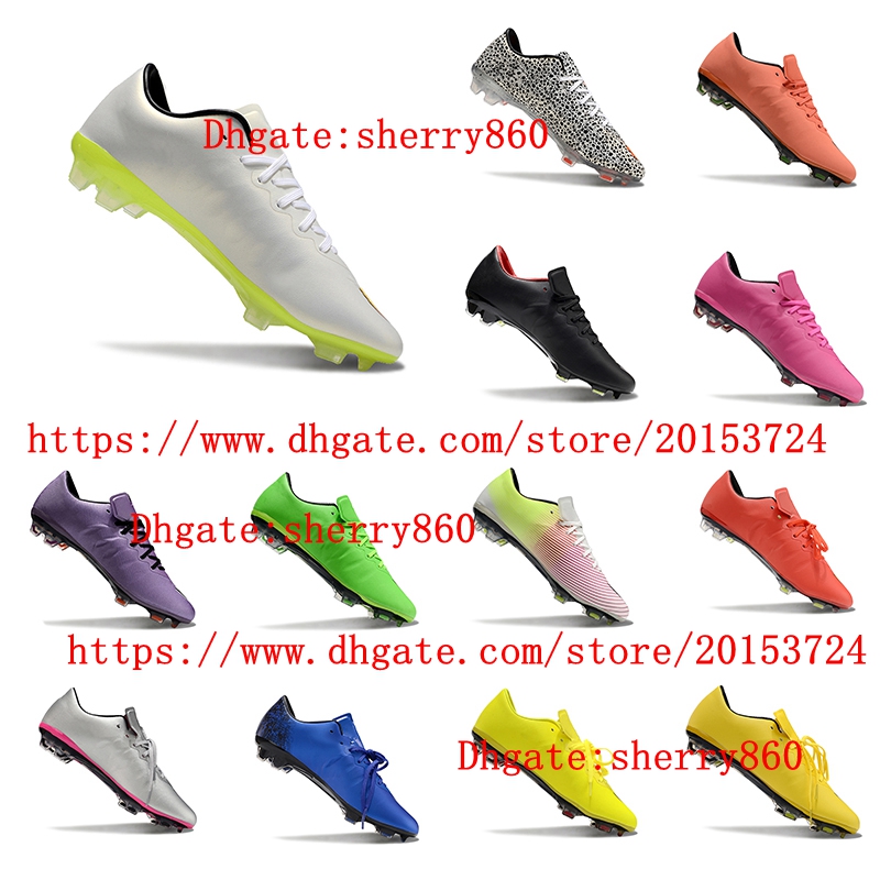 Mens Soccer shoes 10 FG Cleats Football Boots Soft Leather Comfortable Training Scarpe Calcio