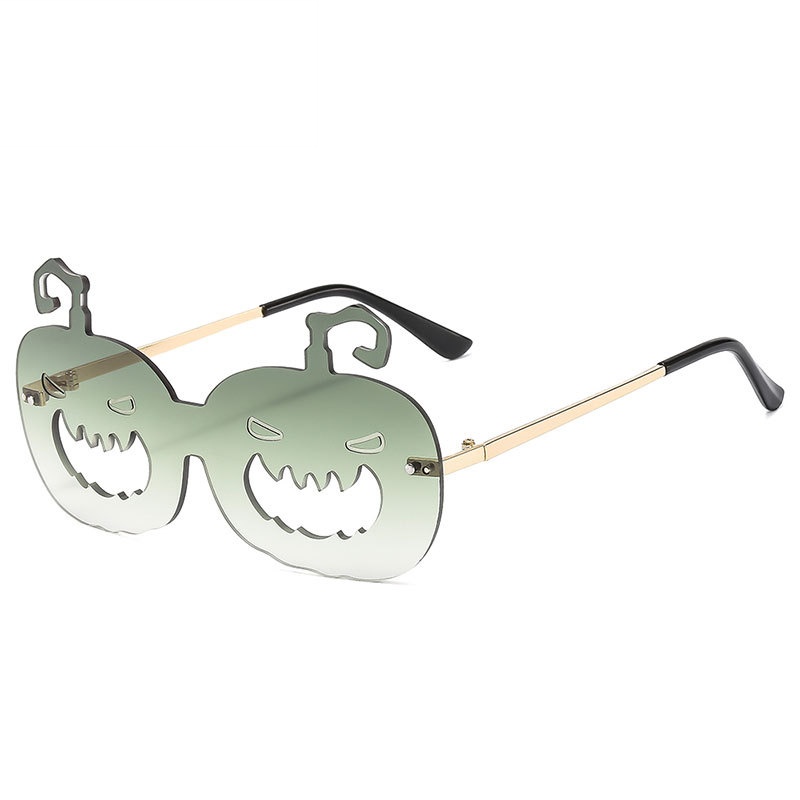 New Fashion Halloween Pumpkin Irregular Sun Glasses Personality Rimless Sunglasses