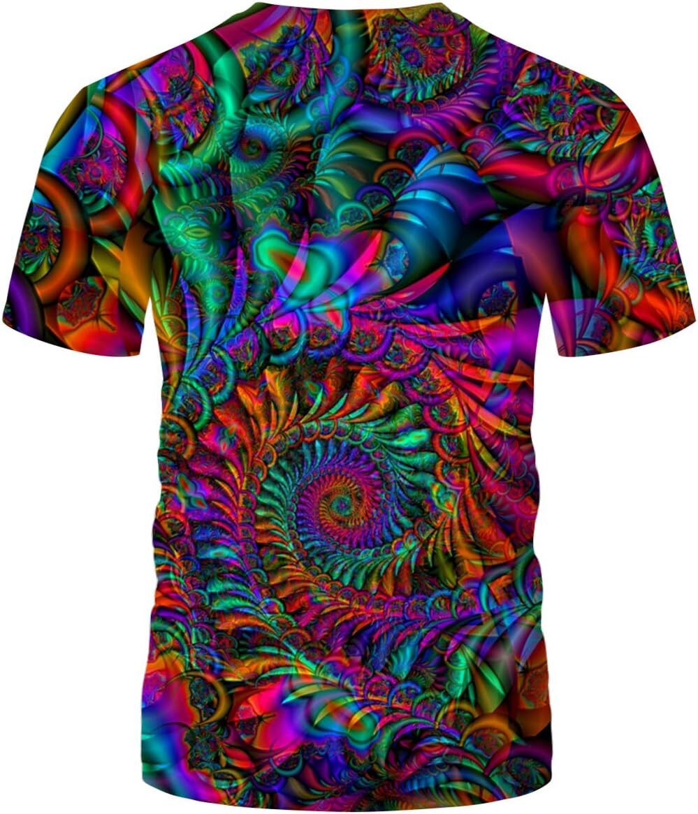 Mens T shirt Trippy T-Shirt 3D Printed Psychedelic Tie Dye Tee for Men tee Casual tops summer clothes Fashionable patterns and cool designs