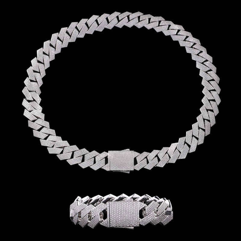 Designer jewelry Tennis Chain Pass Dia Tester Sterg Sier Full Vvs Moissanite Iced Out Cuban k Anklet Bangle Bracelet For Men Women