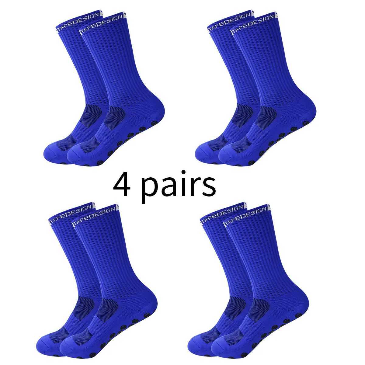 4 pairs of professional anti slip sports socks anti slip rubber grip pads football socks yoga skipping rope boxing fitness competitions W241025