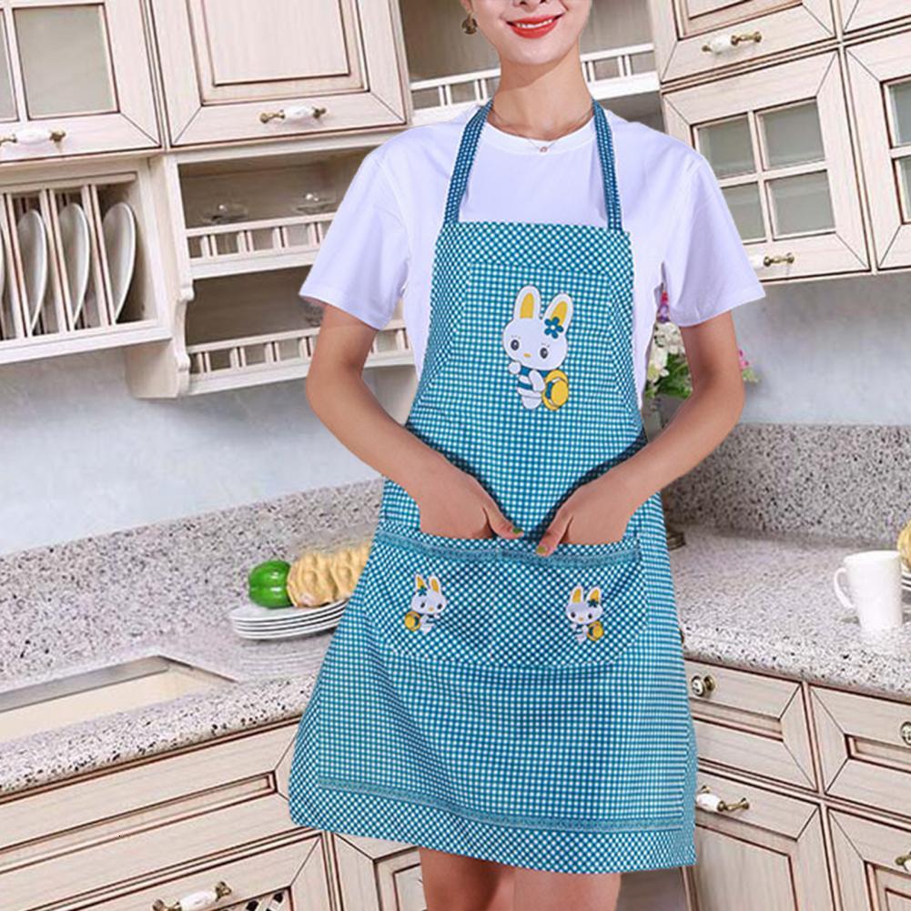 New Practical One Size Cartoon Rabbit Women Apron Kitchen Accessories Household Supplies