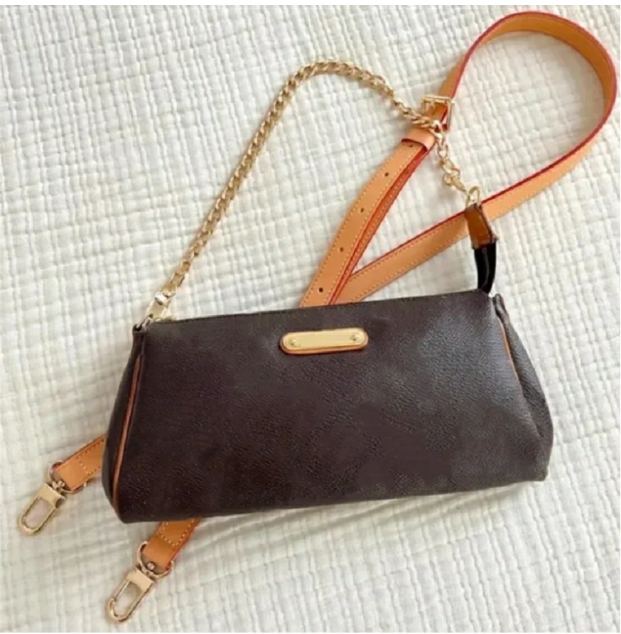 Chains Shoulder bags Fashion Casual Designer bags 2 pecs Straps Shoulder Underarmbag leather handbag crossbody design clutch Lady Purses totes evening bags