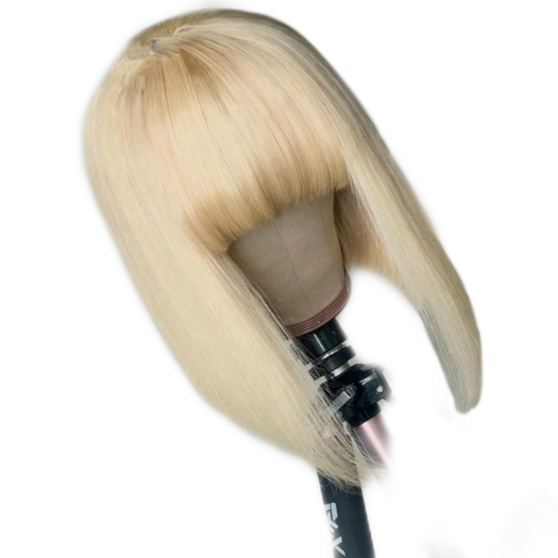 Wig women short straight bobo synthetic fiber wig women smooth straight