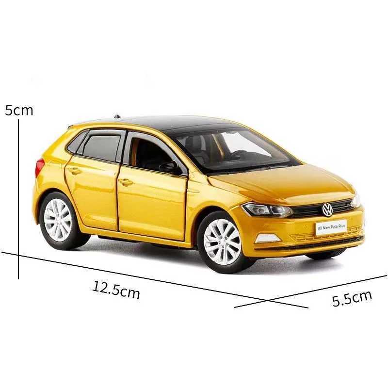 WELLY 1 32 VW POLO Plus Alloy Car Diecasts Toy Vehicles Car Model Sound and Light Pull Back Car Toys Ornaments For Kids Gifts M241025