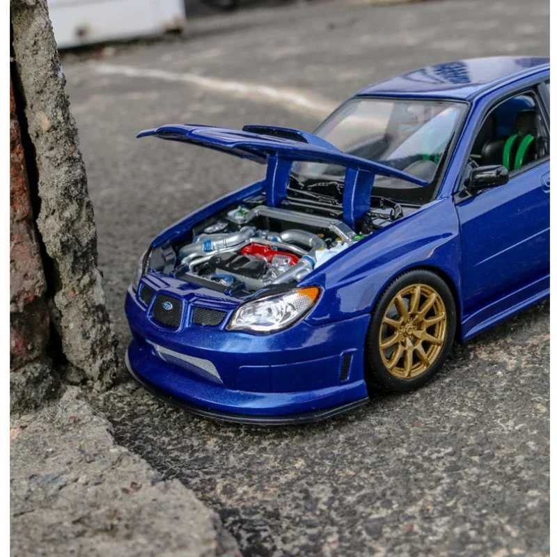 High Quality WELLY 1 24 Subaru IMPREZA WRX STI Sports Car Simulation Alloy Car Model Craft Decoration Series Toy Tool Gift B230 T241025