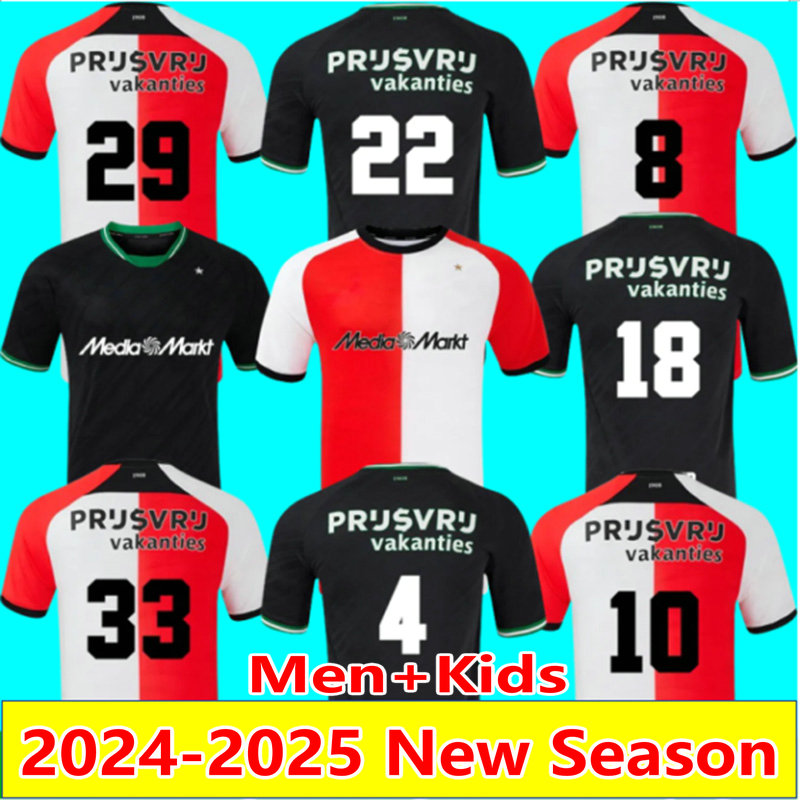 2025 Gimenez Soccer Jerseys 25 26 ZERROUKI CARRANZA fEyENooRDs Home TRAUNER football shirt HARTMAN MILAMBO PAIXAO AYASE TIMBER HANCKO men kids uniforms