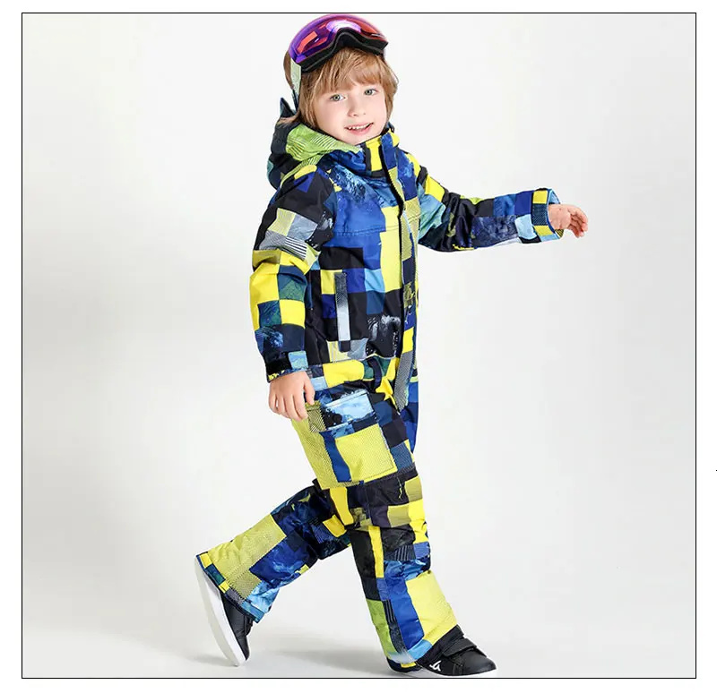Gsou Kids Ski Suit Waterproof Girls Snow Set Pants Winter Outdoor Sports One Piece Skiing And Snowboarding Jacket Child