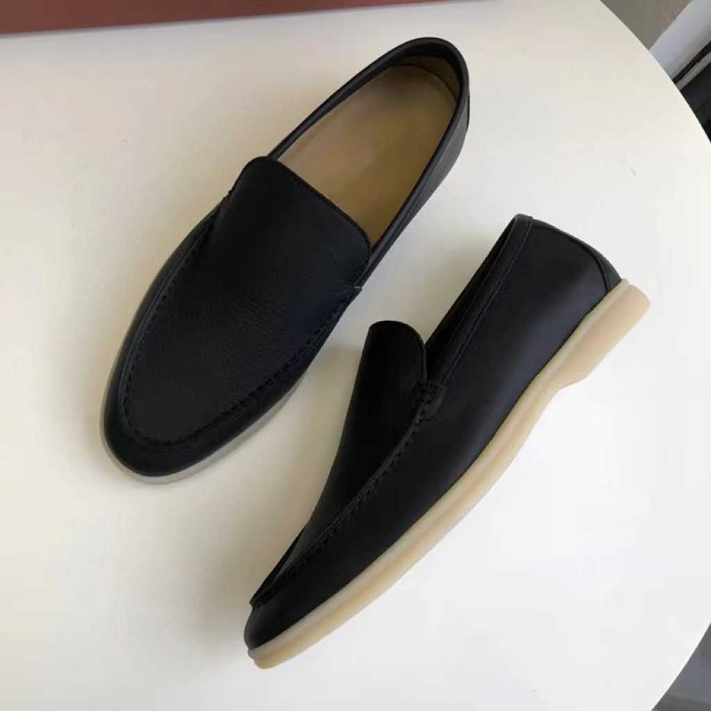 Men Dress Shoes Loafers Shoes Mens Large Flat Bottom One Step Casual Shoes Leather Shoes Women Evening Shoe 241009