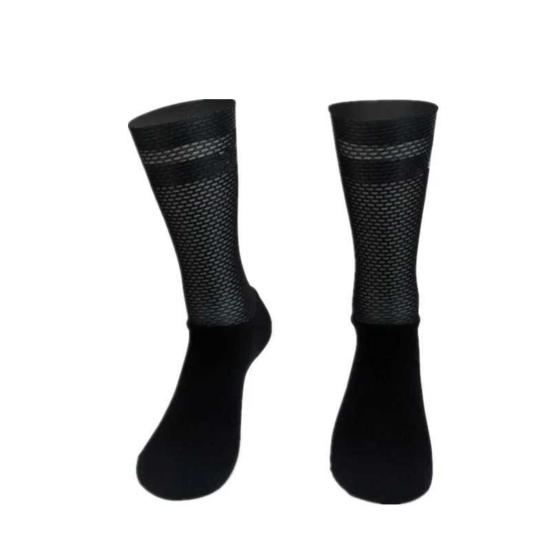 New Pro Team Aero Socks Anti slip Silicone Bicycle Socks Mens Bicycle Sports Running Bicycle Socks Calcetines Ciclismo W241025