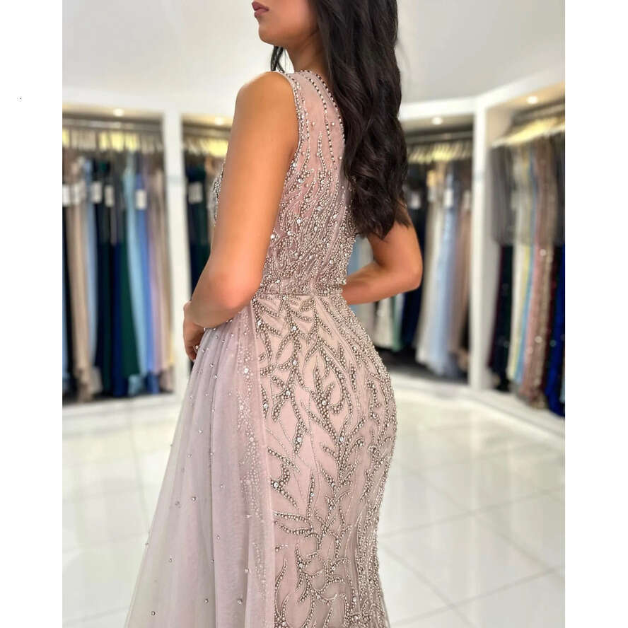 Crystal One Shoulder Mermaid Prom Dress Beading Formal Evening Elegant Split Dresses For Special Ocns Or Length Robe De Soiree Es