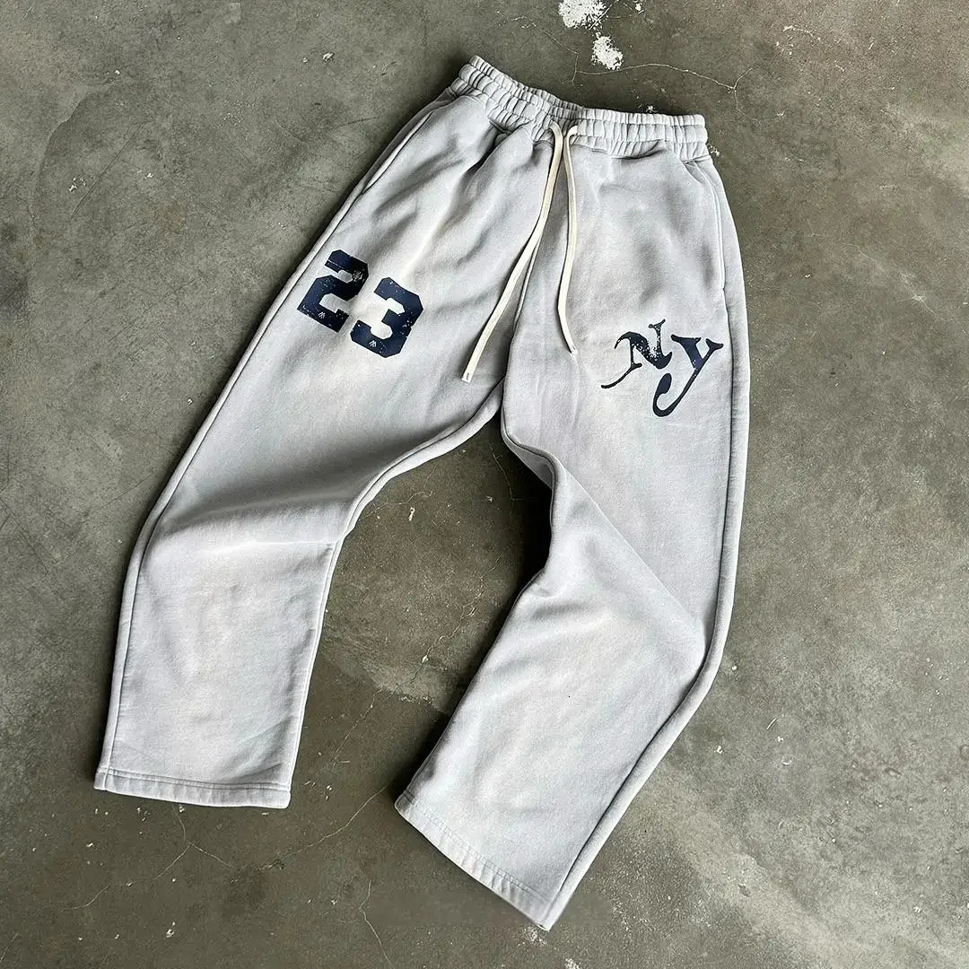 Y2k loose mens hoodie sweatshirt and sweatpants two-piece winter sportswear casual pants set womens clothing 241025