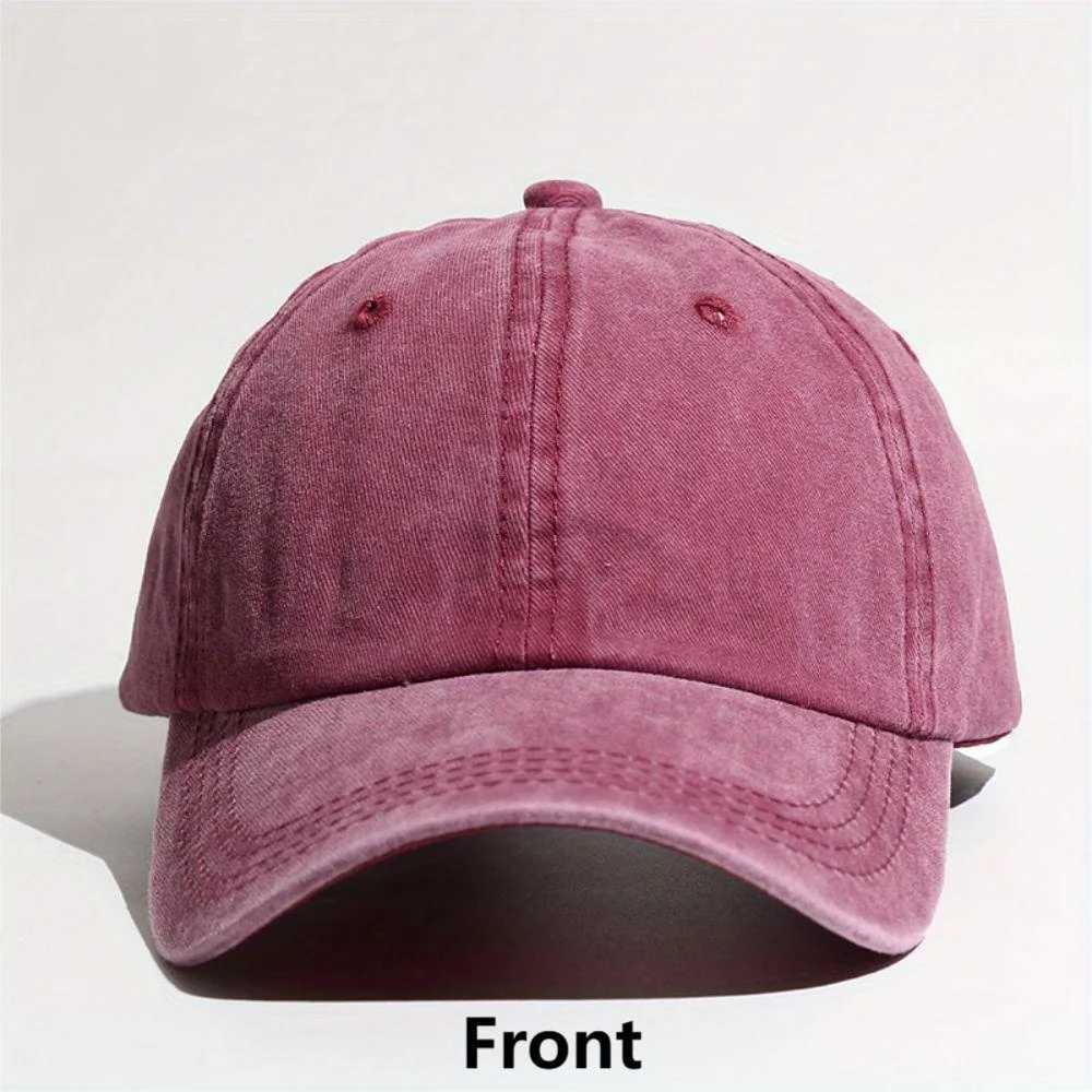Simple Washed Hole Crossing High Ponytail Hat For Wen Versatile Baseball Cap Soft Top Baseball Cap X250704