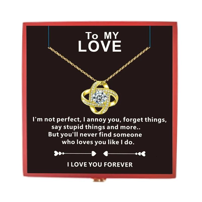 Valentines Day Gift for Girlfriend Red Jewelry Box Necklace Eternal Rose for Girl Mothers Day Year Gift 241025