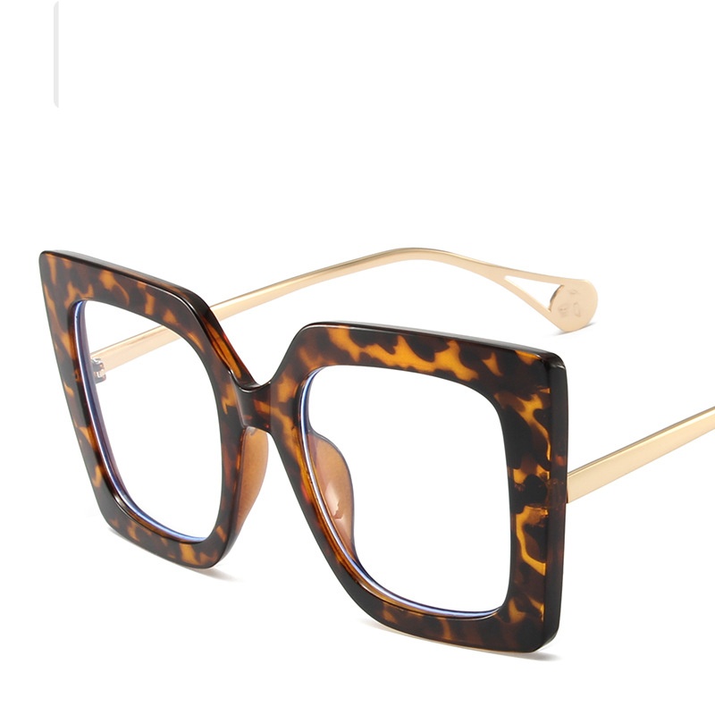 Fashion Oversized Square Women Glasses Frame Clear Lens Eyewear Retro Anti Blue Light Glasses