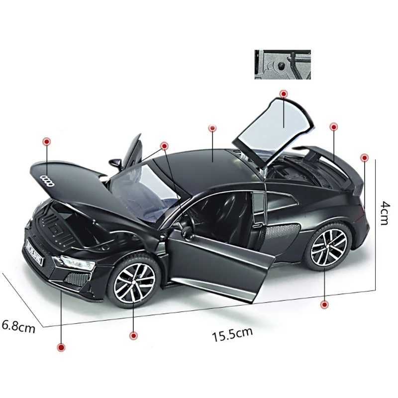 High Quality 1 32 AU R8DI supercar sports car metal model sound light series toy boy die-casting alloy hot wheel integrated car quick anger T241025