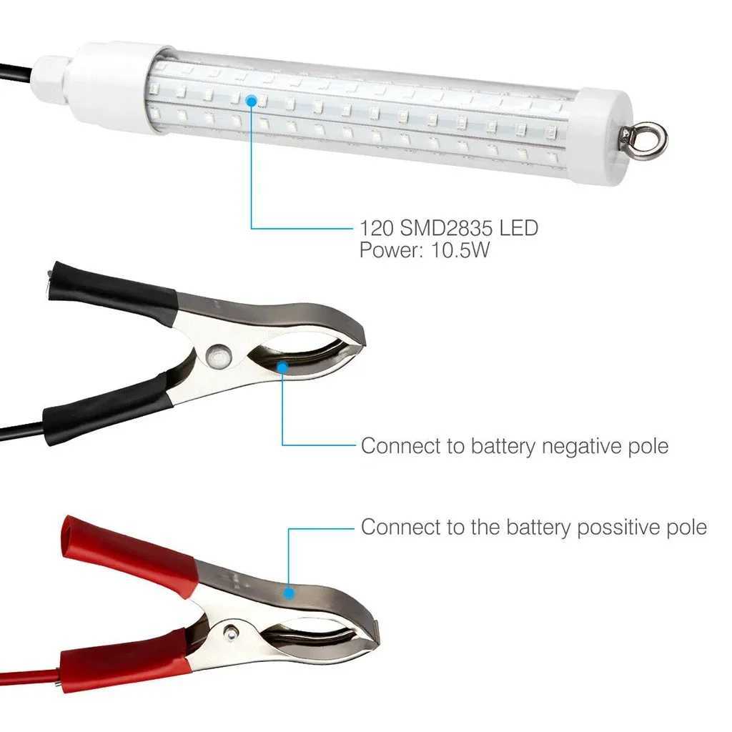 12V Fishing Light 126 2835SMD LED Underwater Submersible Fishing Light IP68 Lures Finder Lamp Attracts Prawns Squid Krill LightLX241026