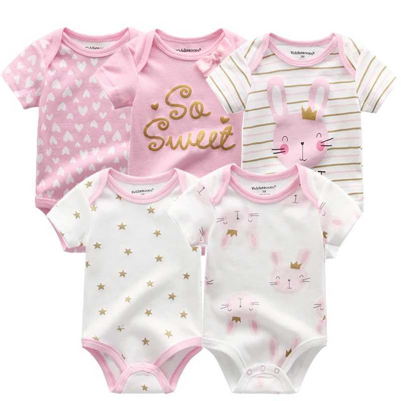 Baby Girls bodysuits short Sleeve cotton Bunny overalls infantis clothes Newborn boys baby Roupas de bebe outfit clothingXJ241025