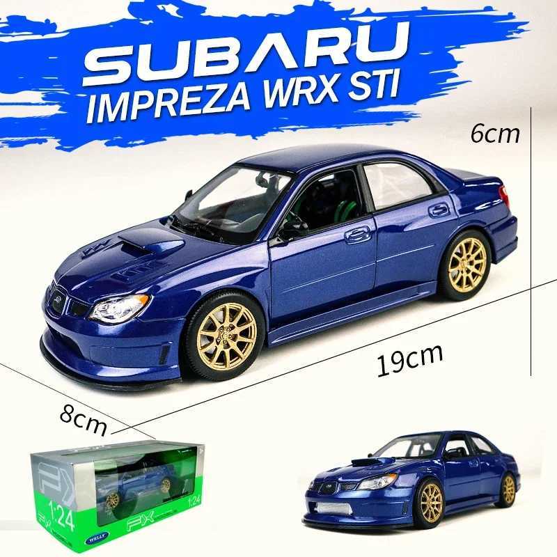 High Quality WELLY 1 24 Subaru IMPREZA WRX STI Sports Car Simulation Alloy Car Model Craft Decoration Series Toy Tool Gift B230 T241025